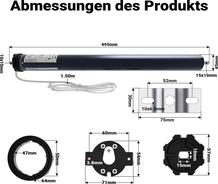 Actual product image Wiltec Rollladenmotor