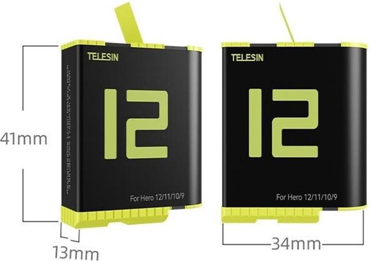 Produktbild Telesin GP-BTR-901-B (GoPro Hero 11, GoPro Hero 9, GoPro Hero 12, GoPro Hero 10)