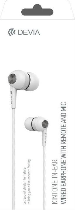 Actual product image Devia Wired earphones Kintone jack 3,5mm white (Cable)