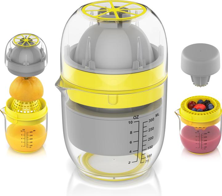 Arendo Zitruspresse, Saftpresse, Entsafter manuell, Limettenpresse, Zitronenpresse, 300 ml, Orangenpresse