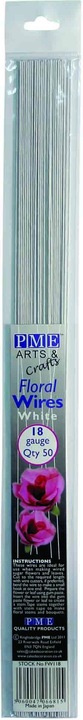 Produktbild PME Blumendraht weiss Stärke 28 (50 x)
