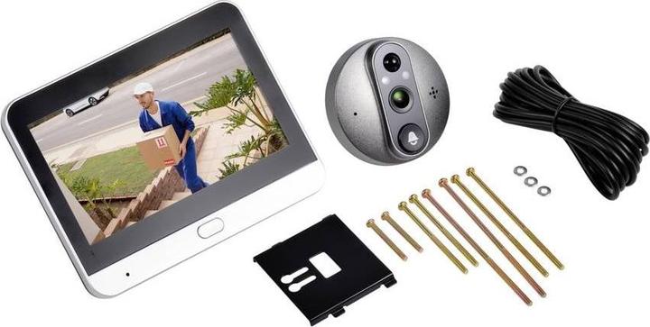 Actual product image Technaxx WLAN Türspion mit Kamera, 3MP Video, 4,3 Zoll LCD Display, Klingel, Nachtsicht, Bewegungsmelder (Digital)