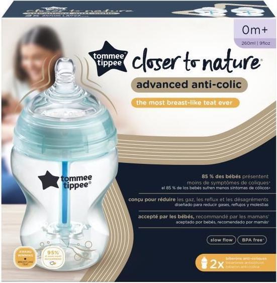 Productafbeelding Tommee Tippee 225252 2 X 260 ML FLES. A/COL ADVANCED (260 ml)