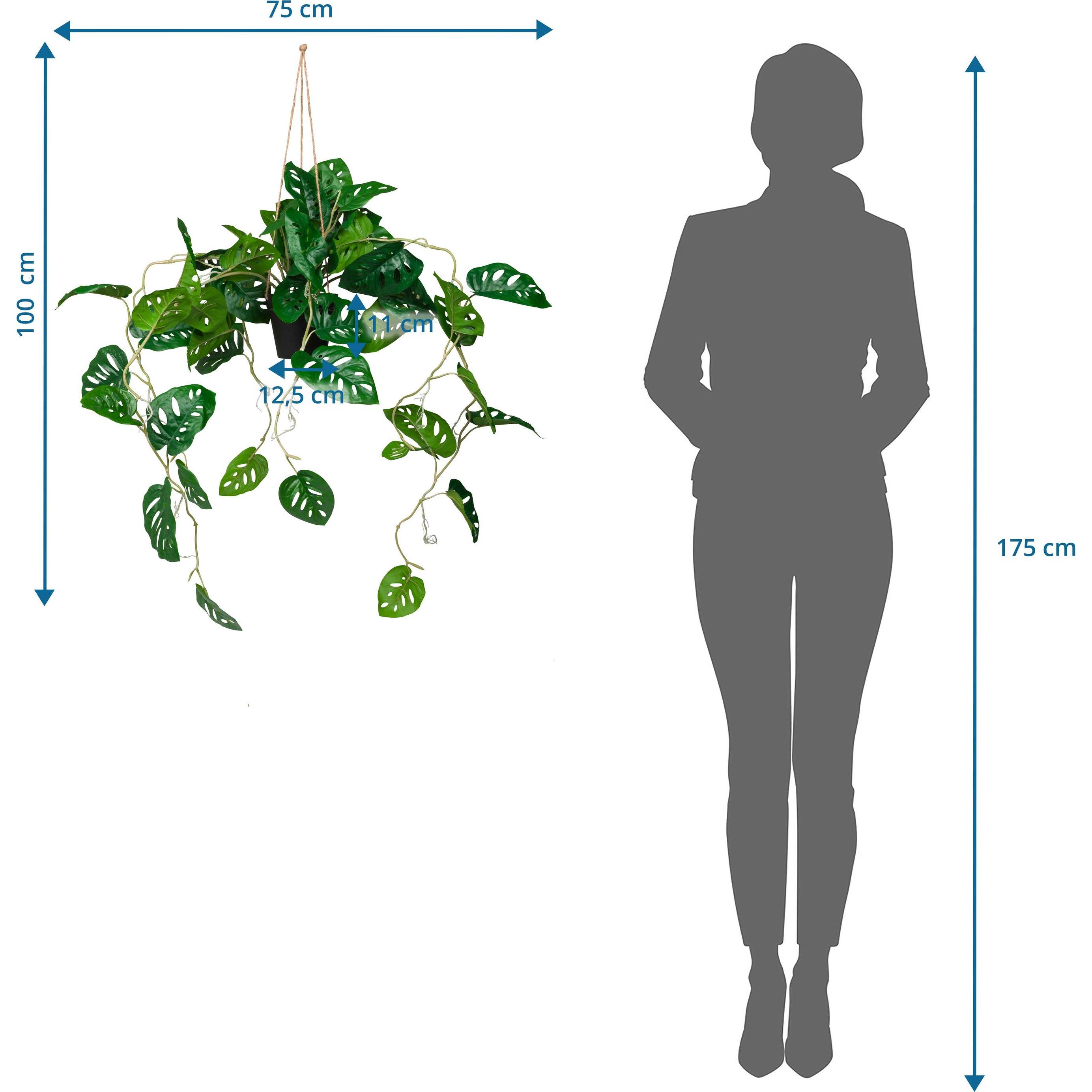 Hjh Office, Kunstpflanzen, Monstera Climb (100 cm)