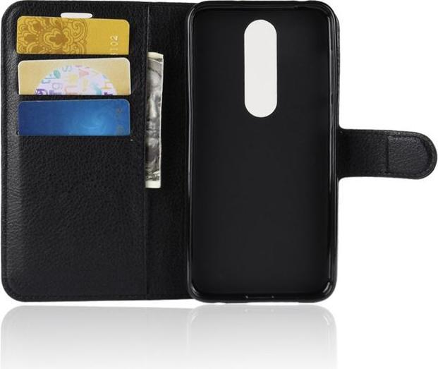 Actual product image MU Classic Litchi Leather Bookcover Series (Nokia 6.1 Plus)