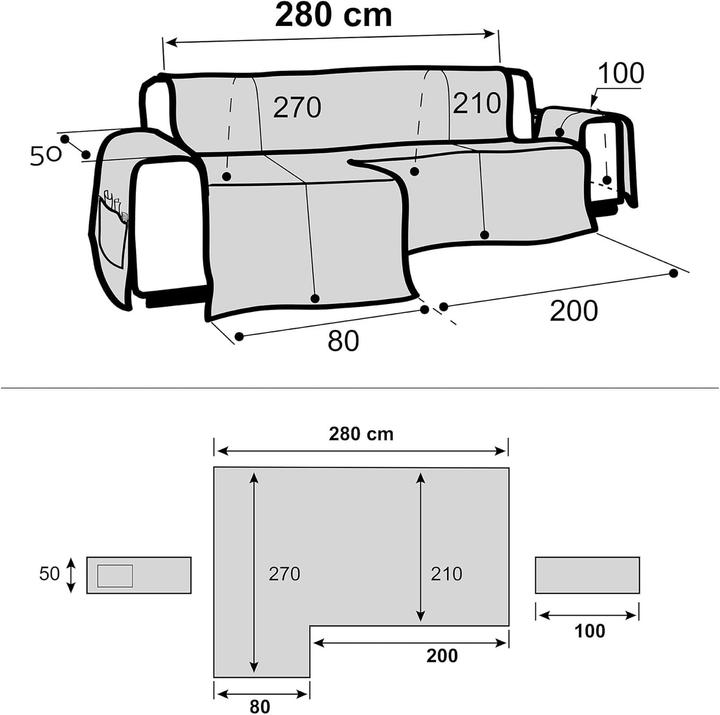 Produktbild Ecommerc3 Coperta per Chaise Longue