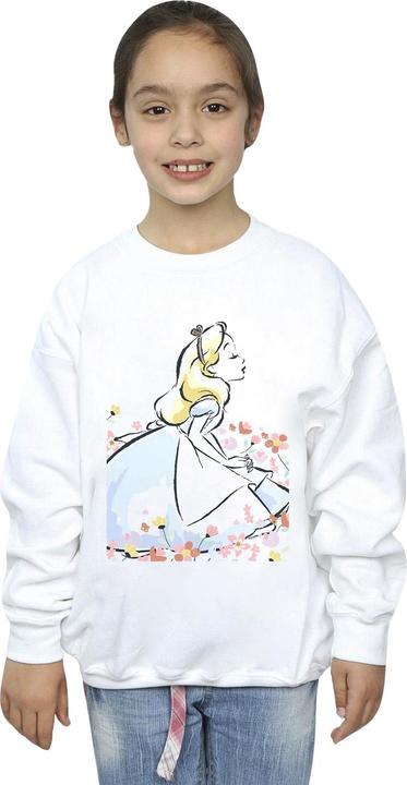 Produktbild Disney Mädchen Alice im Wunderland Skizze Blumen Sweatshirt (128)