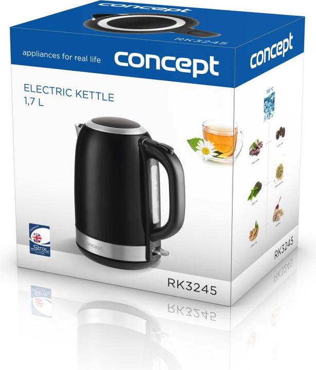 Actual product image Concept 1.7 L kettle RK3245 black (1.70 l)