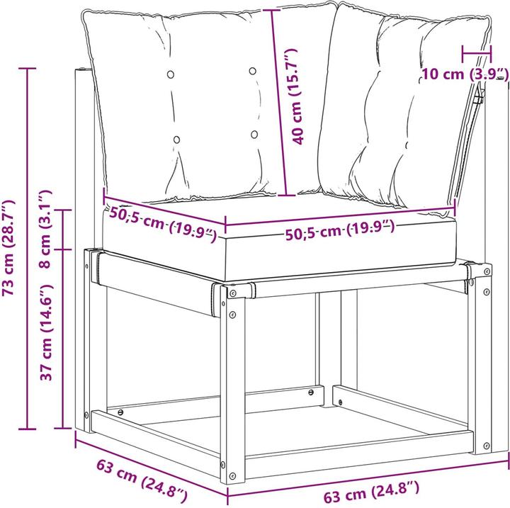 Produktbild vidaXL Gartenmöbel