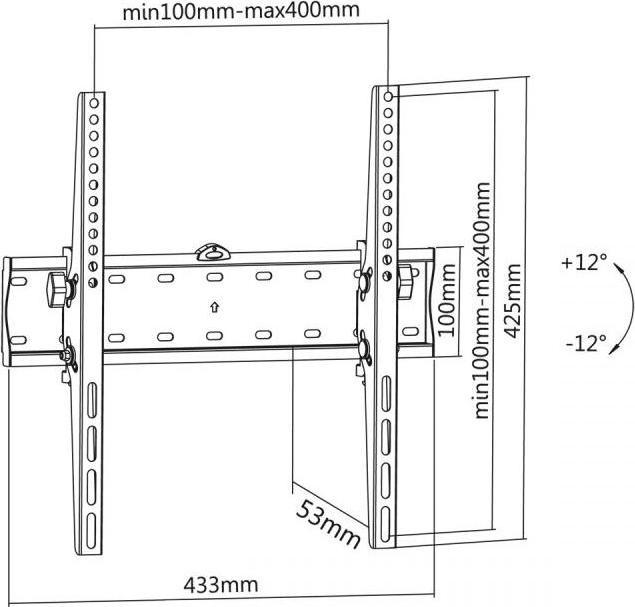 Produktbild Cabletech Sienas turetajs LED/LCD/Plasma TV 32-55" (40 kg, 32" - 55")