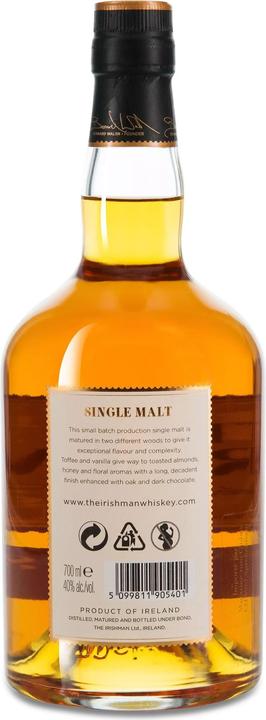 Produktbild Walsh Whiskey Distillery The Irishman Single Malt Irish Whiskey (Irish Whiskey, 1 x 70 cl)