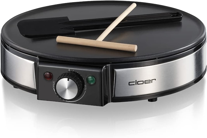 Actual product image Cloer 6630 Crepe maker 2 crepe(s), stainless steel