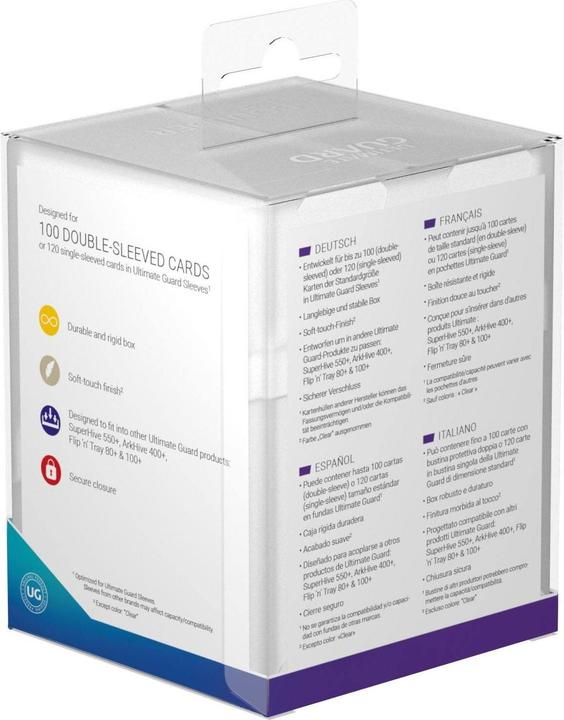 Produktbild Ultimate Guard Kartenbox Boulder Deck Case Standardgrösse 100+ Frosted