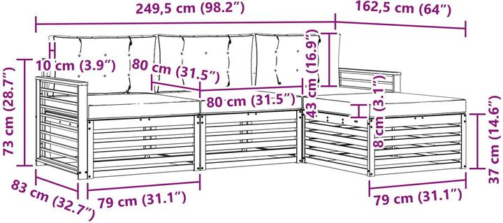 Produktbild vidaXL Outdoor-Sofa