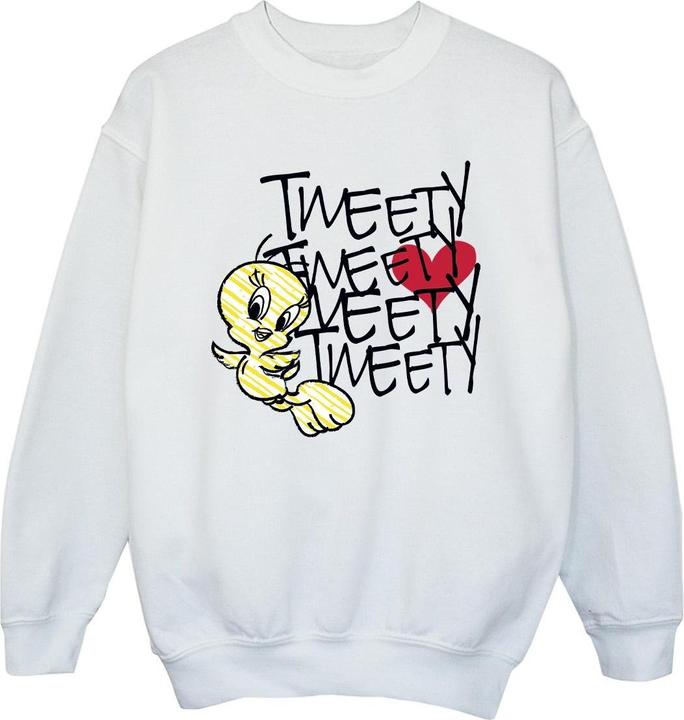 Produktbild Looney Tunes Tweety Love Heart Sweatshirt Mädchen (104)