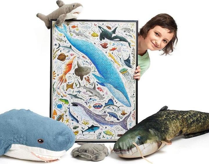 Actual product image Czuczu Puzzle with fish and water animals, 500 pieces (500 pieces)