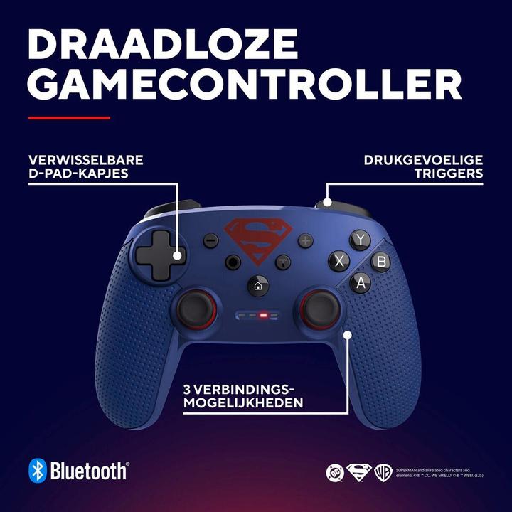 Produktbild Trust Gxt542sm Muta Controller Superman (Android, iOS, PC, Switch, Switch 2, Switch Lite, Switch OLED)