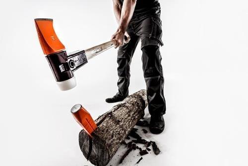 Actual product image Halder Splitting hammer super plastic Simplex Ø 60 mm, hickory handle & malleable cast iron body (4100 g)