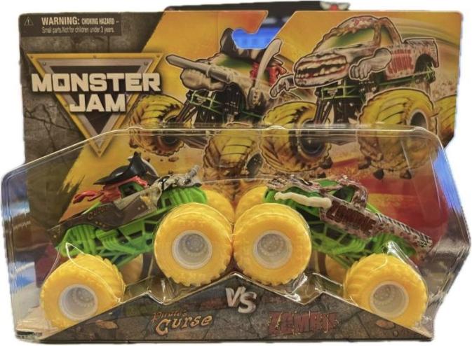 Monster Jam - 1:64 Die Cast 2 pack - Pirate's Curse Vs Zombie