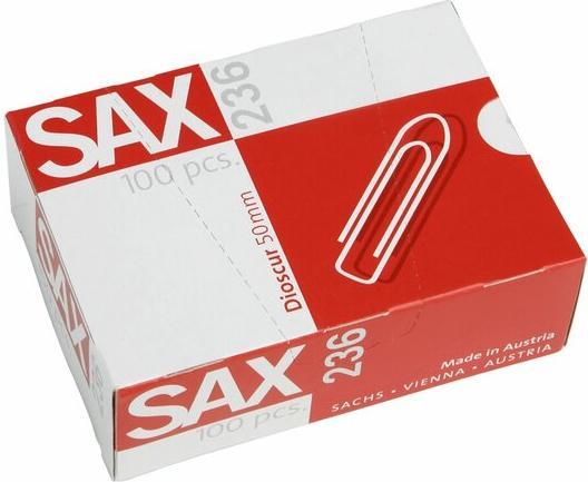 SAX Paper clip pointed shape 50mm metal galvanised 100 pcs./pack. (1x)