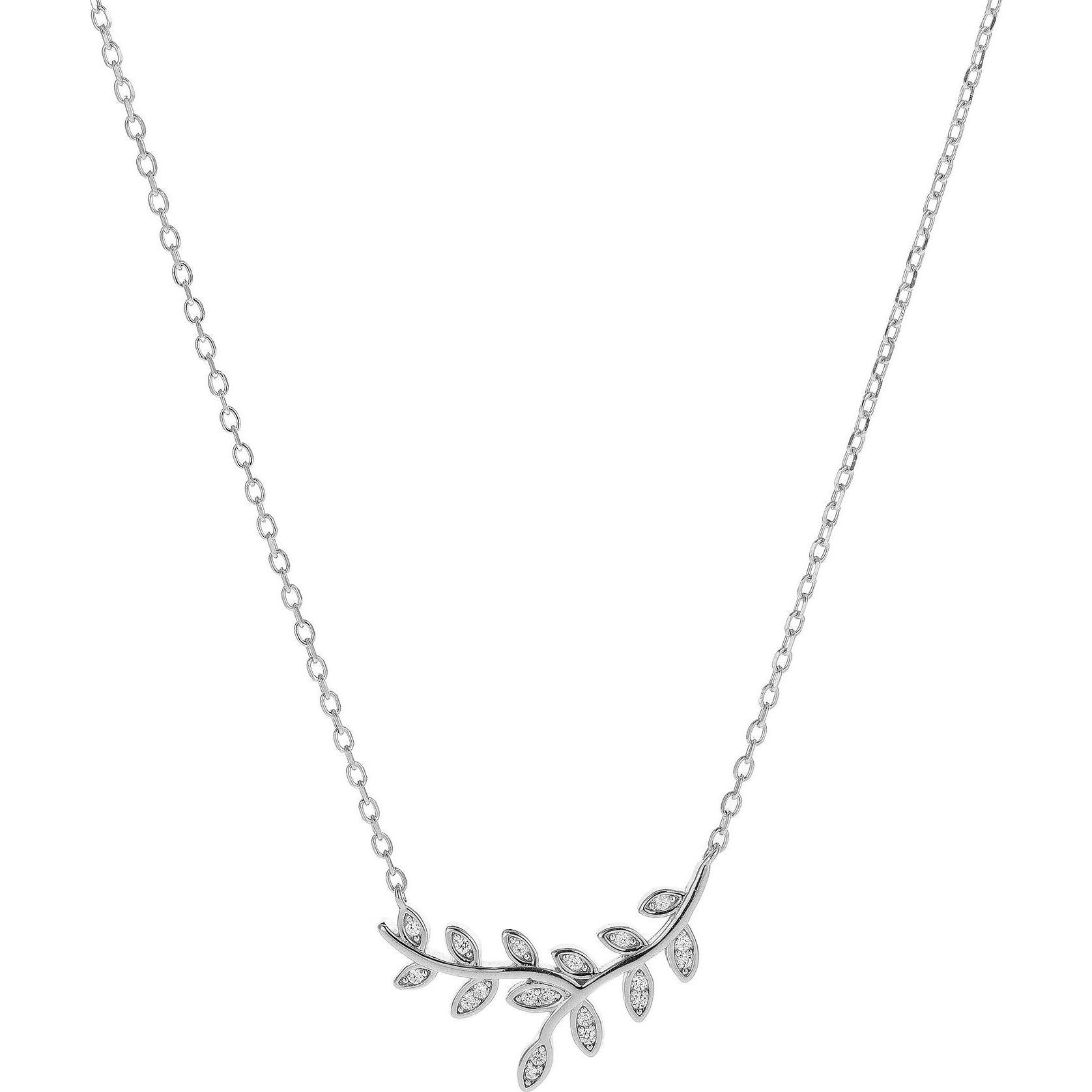 Again Jewelry, Collana, Collana in argento con zirconi Branch AJNA0017, (Argento)