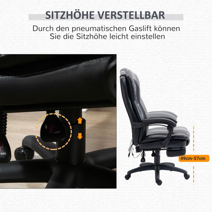 Produktbild Vinsetto Bürostuhl mit Massageund Liegefunktion
