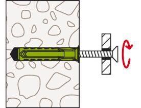 Actual product image Fischer Dowel SX Plus Green 12x60 S K (3 pcs.)