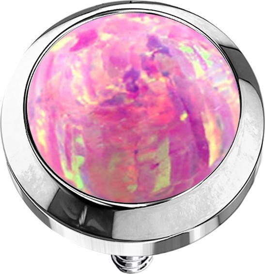 Immagine prodotto Star Piercing Dermal Anchor argento con rosa opalino (senza ottone, Acciaio chirurgico 316L)