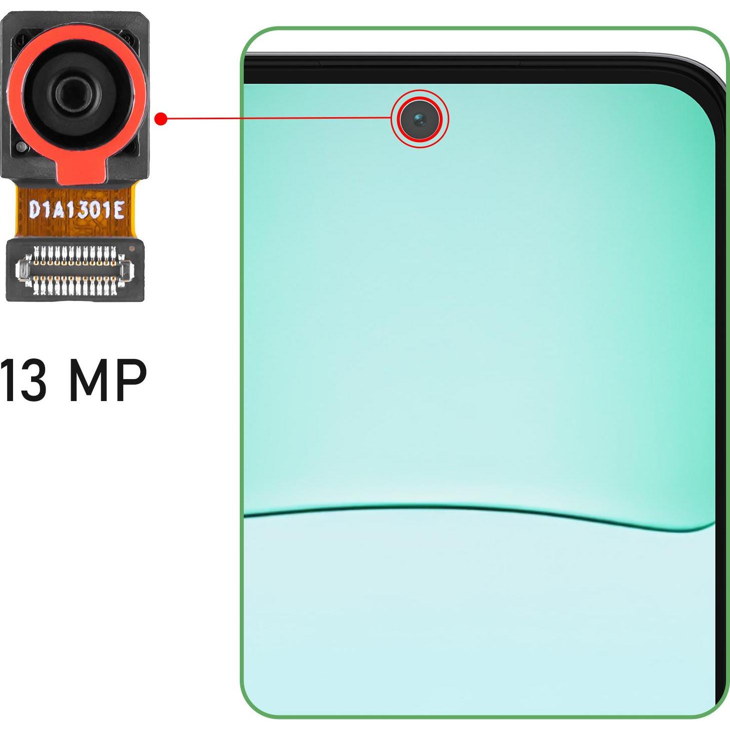 Clappio Frontkamera Ersatzteil (Xiaomi Redmi 13), Mobilgerät Ersatzteile, Schwarz