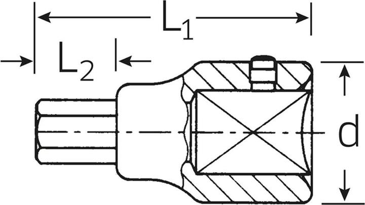 Actual product image Stahlwille Inhex bit socket (22 mm)