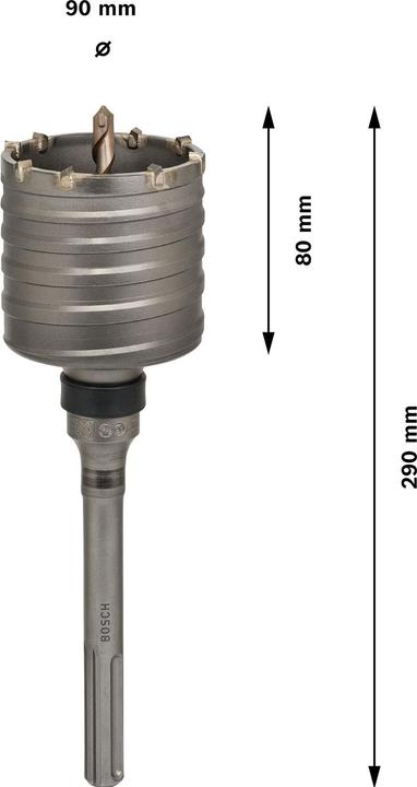 Produktbild Bosch Professional Zubehör PRO SDS max-5 Core Cutter, einteilig, 90 x 80 x 160 mm (90 Millimeter)