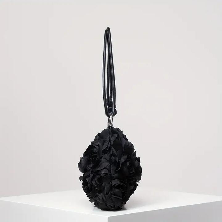 Produktbild Only-Bags.Store Elegante Rose Floral Umhängetasche - verstellbarer Riemen, Reissverschluss, Polyester, perfekt für