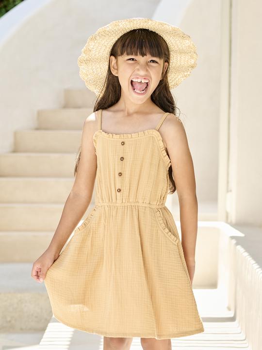 Immagine prodotto Vertbaudet Mädchen Trägerkleid aus Musselin (116)