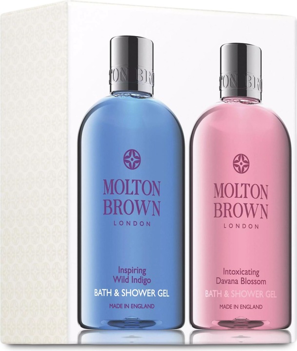 Produktbild Molton Brown Inspiring Wild Indigo and Intoxicating Davana Blossom Bath & Shower Gel Set (300 ml)