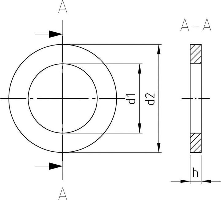 Actual product image OK-Line U-Scheiben, A2, ø5,3mm