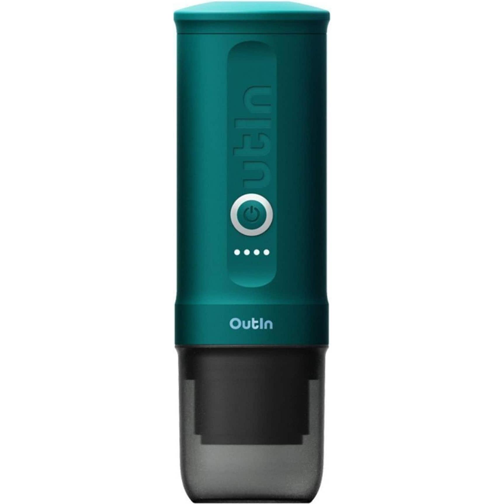 Outin Blu/Verde/Turchese Nano Espresso Teal, Caffettiera, Nero