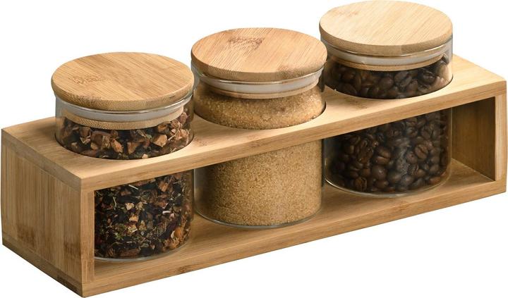 Actual product image Kesper Storage Glasses with Wooden Frame (0.20 l)