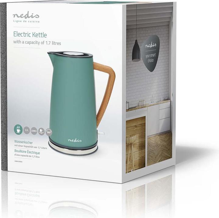 Productafbeelding Nedis Waterkoker | 1,7 l | Soft-Touch | Groen | 360 graden draaibaar | Verborgen verwarmingselement | Stri (1.70 l)