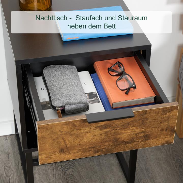 Actual product image Relaxdays Bedside Table (40 x 41.50 x 60.50 cm)