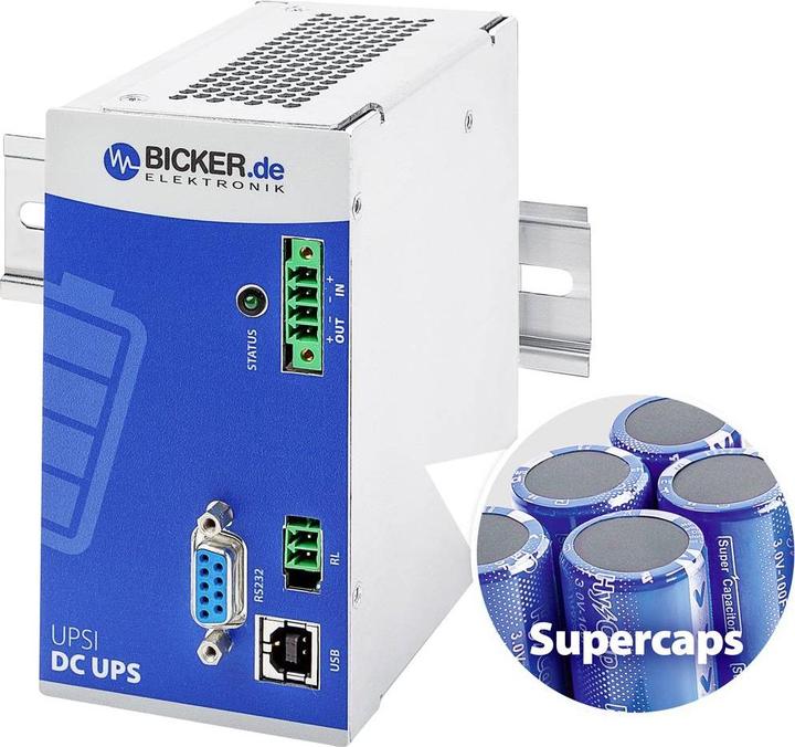 Actual product image Bicker Elektronik UPSI-1208DP2 Industrial UPS system (DIN Rail) (96 W)