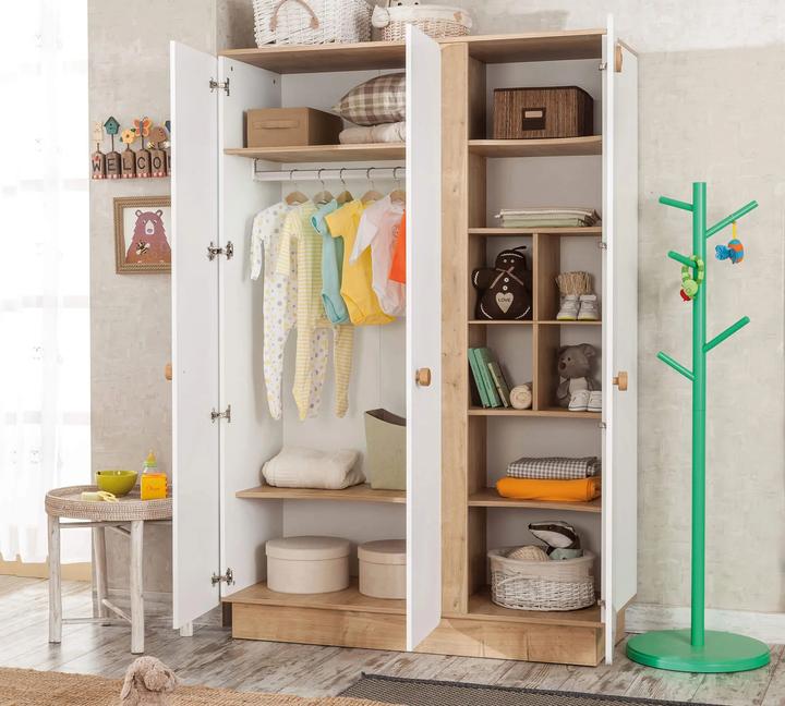 Actual product image Cilek Natura Baby closet 3 doors (136 cm)