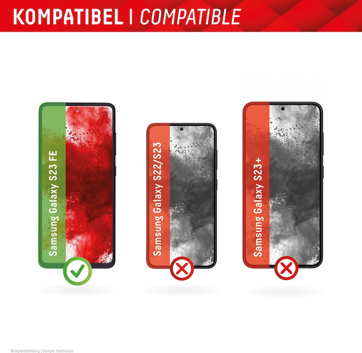 Actual product image Displex Real Glass, 2D Panzerglas + Handyhülle (1 Piece, Samsung Galaxy S23 FE)