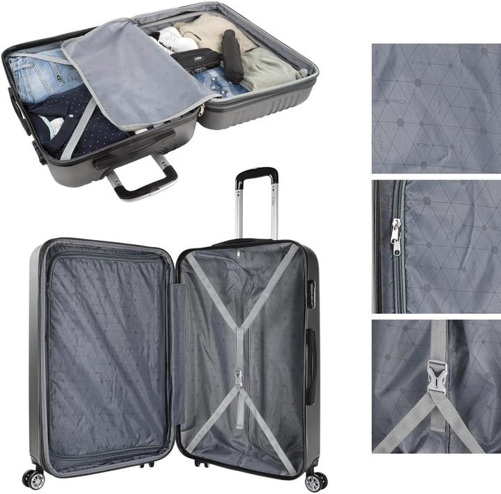 Produktbild Itaca Grosser Reisekoffer mit Trolley, ABS-Hardschale, Kombinationsschloss und vier Rädern