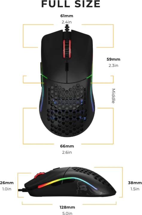 Actual product image Glorious PC Gaming Race Model O (Cable)