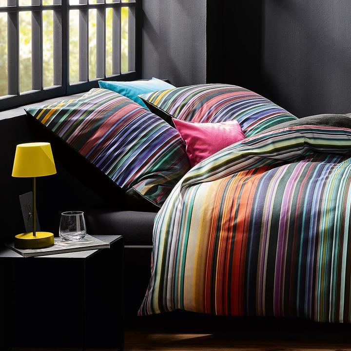 Actual product image Fleuresse Mako-Satin Bettwäsche Bed Art S North Bay multicolor (Bedding set, 2 x 80 x 80 cm, 200 x 200 cm)