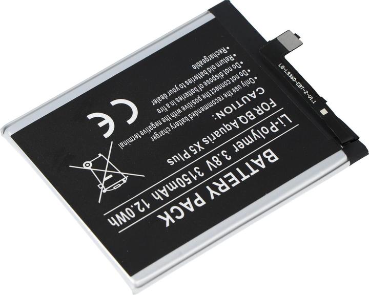 Actual product image AccuCell Battery BQ Aquaris X5 Plus, 3200