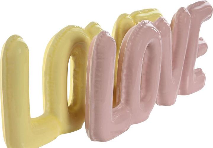 Image du produit Esprit Deko-Figur Home LOVE Gelb Rosa Für Kinder 24 X 2,5 X 10 cm (2 Stück)