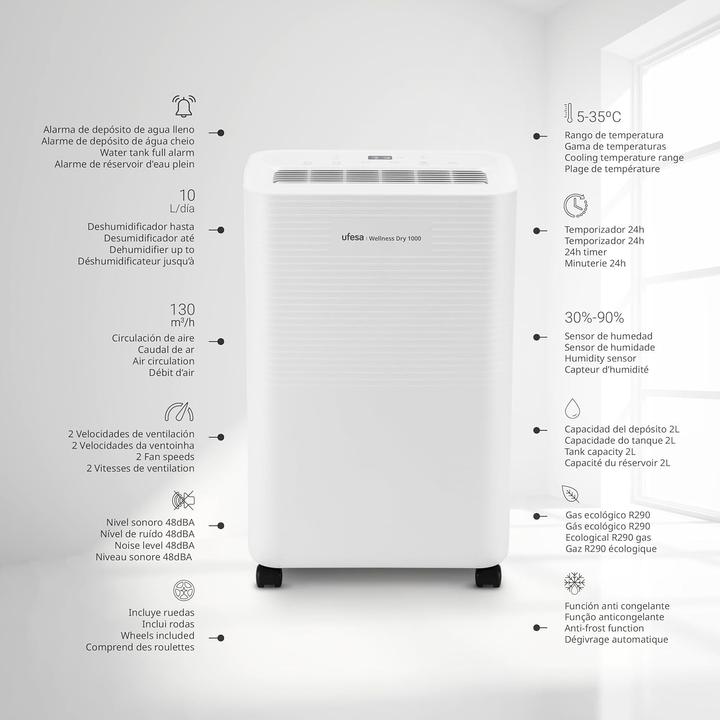 Actual product image Ufesa Wellness Dry 1000 (40 m², 10 l/24h)