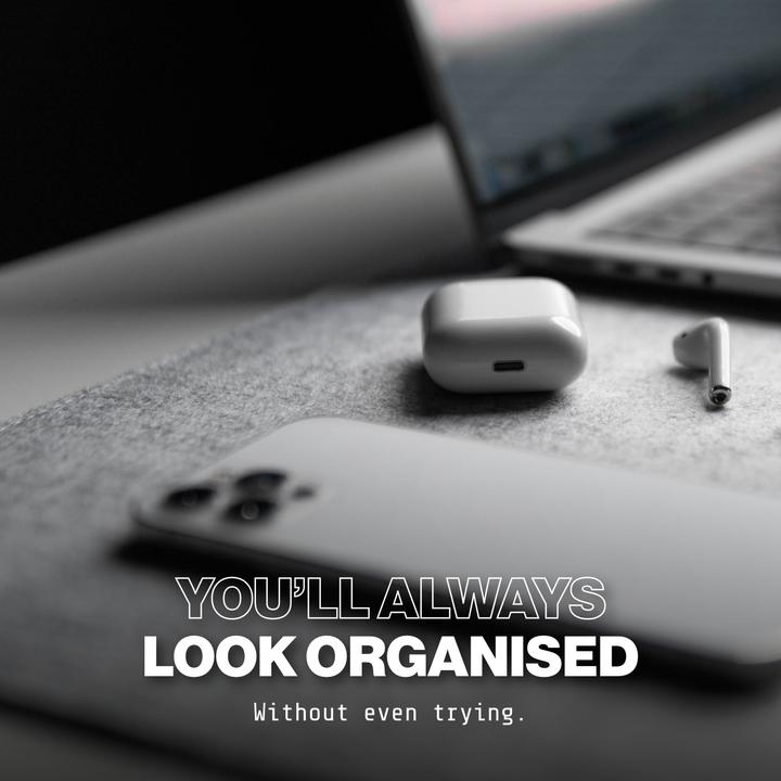 Actual product image Deltahub Minimalistic Desk Pad -hiirimatto,, vaaleanharmaa