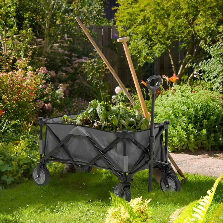 Produktbild Outsunny Bollerwagen mit Seitentaschen